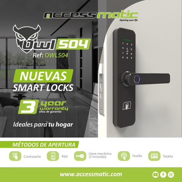 cerradura hotel Accessmatic OWL 504 en bogota, cali, medellin, bucaramanga
